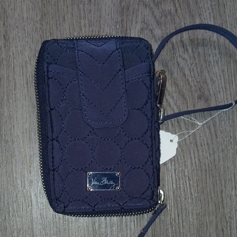 Vera Bradley Navy Quilted Wristlet